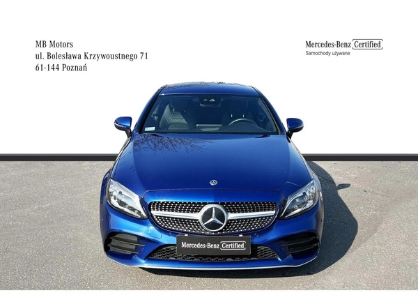 Mercedes-Benz Klasa C cena 159900 przebieg: 53000, rok produkcji 2020 z Chojnice małe 379
